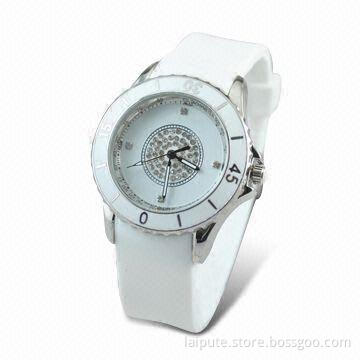 High Quality Diamond Watch with Silicon Band and 50 x 27 x 28cm Carton Dimension